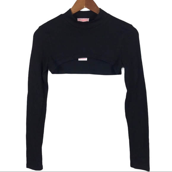 Re :named Black Long Sleeve Crop Top - Picture 8 of 8